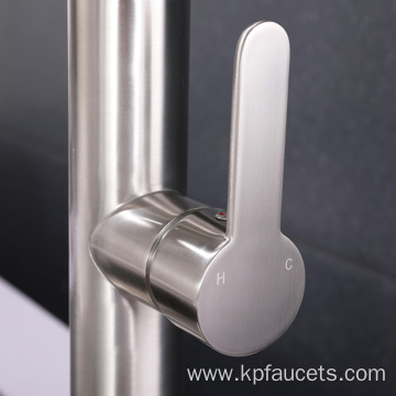 Stainless Pull Out Kitchen Faucet Single Handle